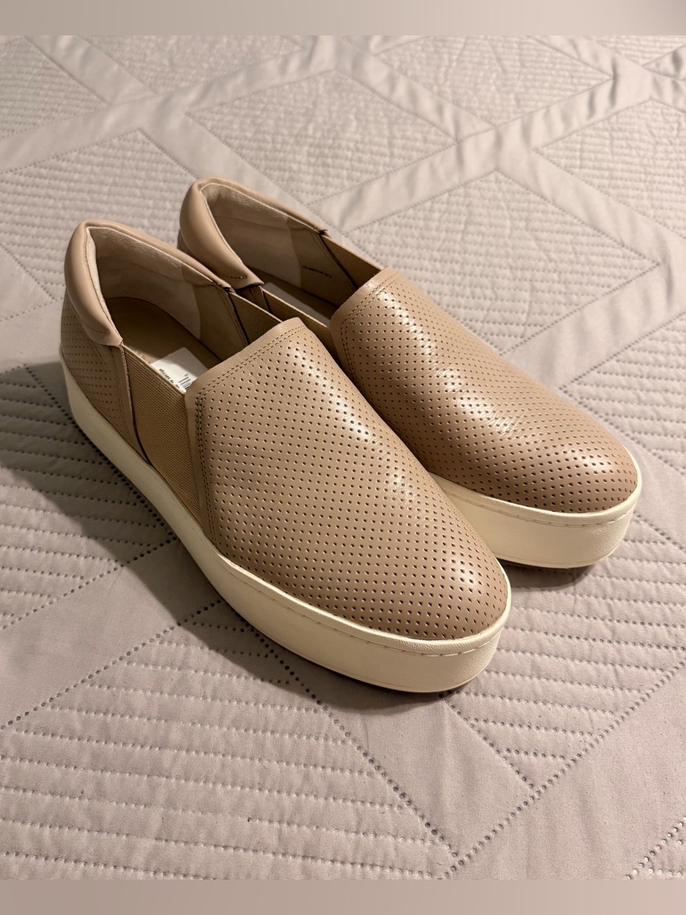 Vince Genuine Leather Warren Platform Slip On Sneaker Size 8